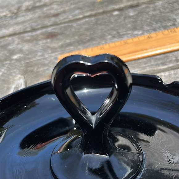 Vintage bonbon nut dish black amethyst - Picture 4 of 11